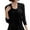 Black, variant on Women's 2025 Cropped Cardigan Sweaters Trendy Lightweight 3/4 Sleeve Button Down Crochet Mesh Shrugs Top Women's Solid Color Cardigan Hollow Out Knit Sweater Short Coat Black Xl