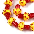 thumbnail image 4 of 5pcs Handmade Lampwork Beads Strands Mushroom Yellow 15~16.5x11.5~13mm Hole: 2mm about 20pcs/strand 12.60~12.99 inch (32~33cm), 4 of 4