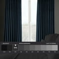thumbnail image 2 of Half Price Drapes Eternal Blue Extra Wide Heritage Plush Velvet Room Darkening Curtains (1 Panel), 100W X 120L, 2 of 10