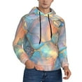 thumbnail image 2 of Fotbe Men's Hoodie with Pastel Abstract Fluid Art Pattern - Kangaroo Pocket Pullover Hooded Sweatshirt, Perfect for Daily Wear, Travel, and Home-Medium, 2 of 7