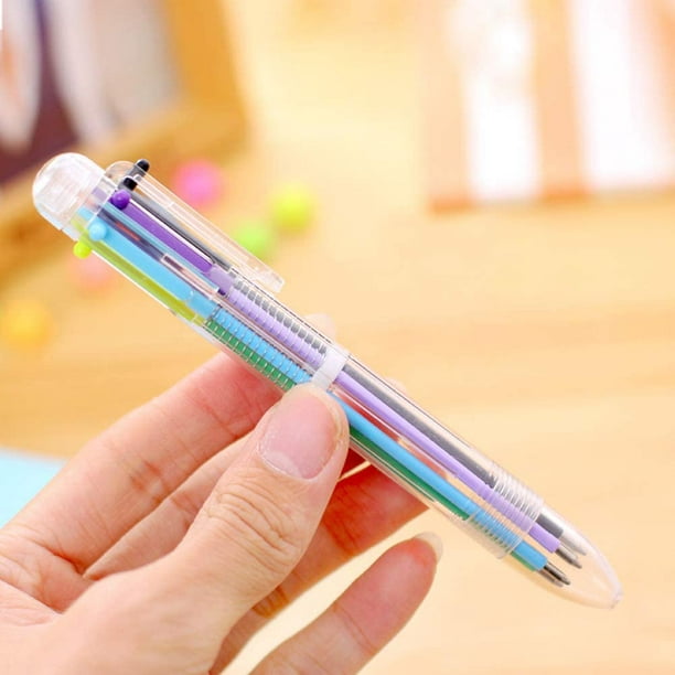 Lot de 6 stylos à bille rétractables avec 6 recharges de stylo à