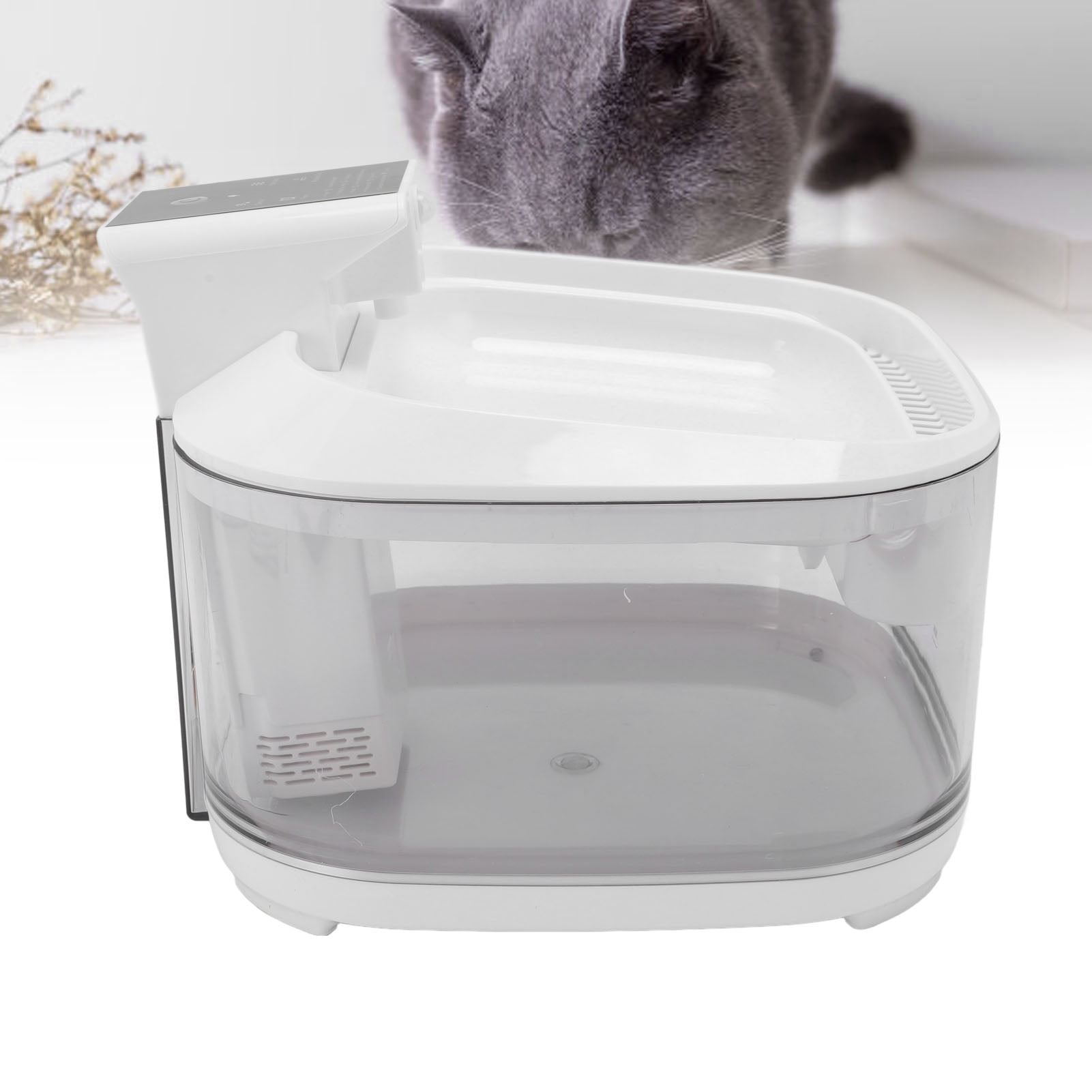 Yajisi Cat Water Fountain, 4.5L / 152 oz Large Capacity Quiet Automatic Pet Drinking Dispenser with Cycle Filtration for Dogs and Cats, White