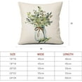 thumbnail image 5 of Green Eucalyptus Leaves Pillow Covers 16X16 Inch Spring Summer Farmhouse Couch Pillow Cases Watercolor Leaf Throw Pillows Set of 2 Home Decor for Living Room Bedroom Bed Cushion Outdoor, 5 of 6