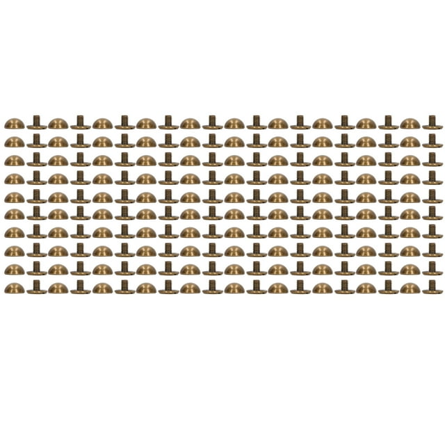 8mm 100 juegos de remaches de cuero Kit portátil pequeño redondo forma de seta aleación dura galvanizado decorativo remaches de cuero bronce