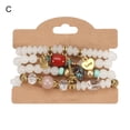 thumbnail image 2 of opvise 4 Pcs/Set Owl Pendant Eiffel Tower Decor Women Bracelets Elastic Rope Women Pendant Bohemia Beads Bracelets Jewelry Accessory, 2 of 8