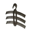 thumbnail image 2 of Dusknt Under $5 Non Slip 3 Tier Open-Ended Pants Hanger, Multiple Shirt Hangers in One Space Saving Plastic 5 Pack Durable Multi Functional Non Slip Clothes Hangers Closet Organizers, 2 of 9