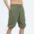 thumbnail image 7 of Ceisia Men's Cotton Casual Lantern Shorts Relaxed Fit with Elastic Drawstring Waist & Side Lace-Up Detail Gifts, 7 of 7