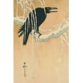 thumbnail image 2 of Ikeda, Koson 23x32 Gold Ornate Wood Framed with Double Matting Museum Art Print Titled - Blackbird in snow, 1885, 2 of 4
