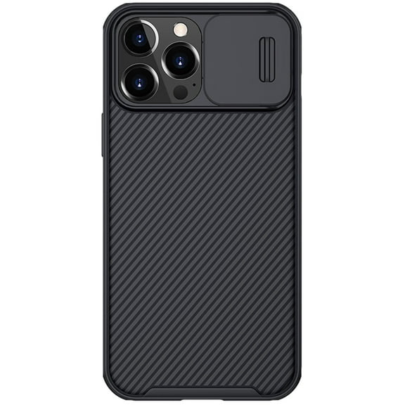 for iPhone 13 Pro Max 6.7" 2021 Lightweight Case, Premium Flexible TPU & Hard PC Anti-Drop Case with Lens Slide Shockproof Protective Case for iPhone 13 Pro Max Women Men, Black