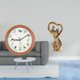 thumbnail image 2 of Reloj de pared con pájaro cantor, reloj de pared, estatua de pareja, figura de pareja, escultura elaborada en PP o cerámica, adecuado para sala de est, 2 of 8