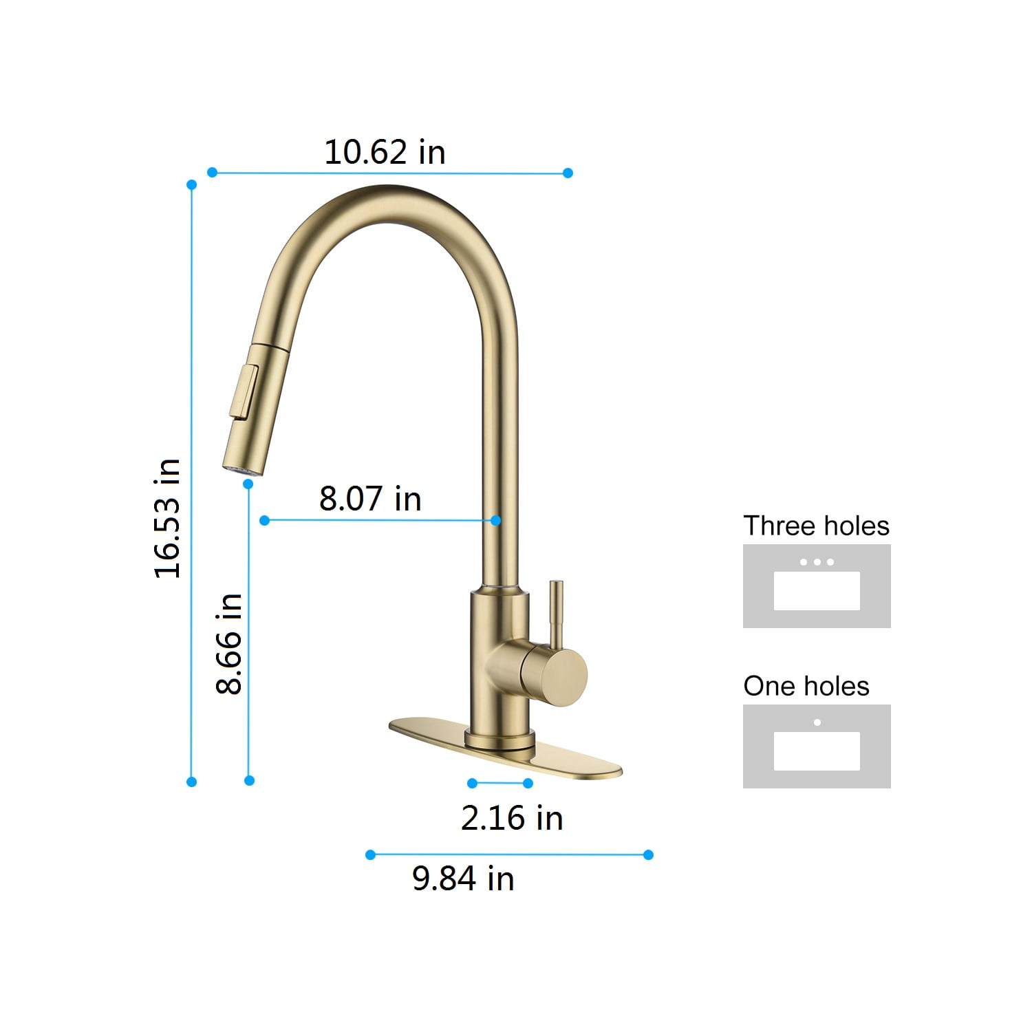Private Jungle Single-Handle Touch Kitchen Sink Faucet with Pull Down Sprayer-Brushed Gold