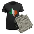 thumbnail image 5 of CafePress - Texas Irish Flag Women's Dark Pajamas - Women's Short Sleeve Print T-Shirt and Pants Dark Cotton Pajama Set, 5 of 7