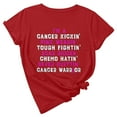 thumbnail image 2 of CKpwisy Women's Breast Cancer Awareness T Shirt for 2025 Trendy Casual Ruond Neck Spread the Hope Tees Cute I'm a Cancer Kickin Printed Top Short Sleeve, 2 of 5