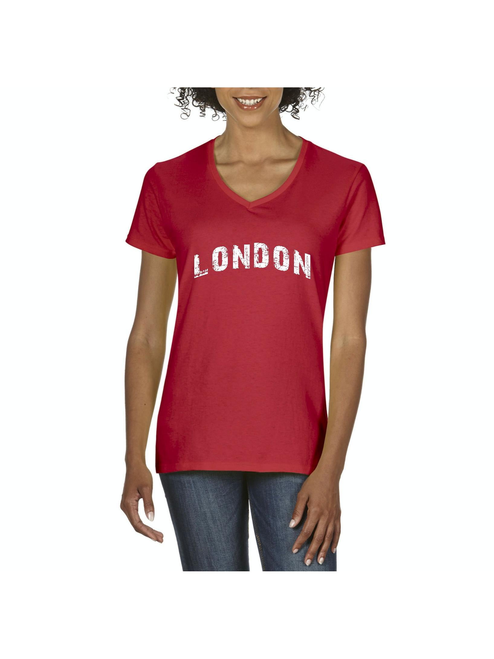Womens London V-Neck T-Shirt - Walmart 