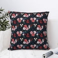 thumbnail image 4 of Yiaed Rose Flowers Print Pillow Covers Super Soft Decorative Square Throw Pillow Covers Case Cushion Covers for Sofa Couch Bedroom Car Decor（No pillow core）-24"x24", 4 of 7