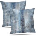 thumbnail image 1 of Blue And Gray Abstract Artwork Pillow Cover,gallery Modern Decorative, 1 of 3