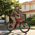 thumbnail image 5 of Hopepeak Racer 26" Adult Electric Bike, Mountain Ebike with up to 20MPH, 48V 7.8Ah Battery 350W Motor Peak 1000W Electric Bicycle with Fender & Rear Rack, Unisex (Red), 5 of 5