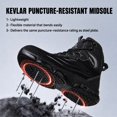 thumbnail image 6 of TREADVAULT Men's and Women's Waterproof Steel Toe Safety Work Boots, Kevlar Puncture-Resistant, Breathable, Anti-Slip, Flexible, 6 of 16