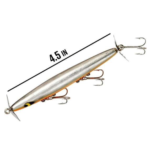 Smithwick Devil's Horse Topwater Chrome Black Back Orange Belly 4 1/2" 3/8 oz.