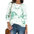 thumbnail image 1 of Women Tie Dye Print Long Sleeve Round Neck Basic Sweatshirt, 1 of 4