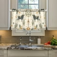 thumbnail image 2 of Yayeee Kitchen Curtains Tier Pair Light Filtering 27"x24" Rod Pocket Short Cafe Window Panel, Cowboy Pattern, 2 of 7