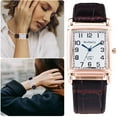Zhuoting Digital Watch with Seconds for for Small Wrists Wide Leather