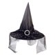 thumbnail image 2 of Xihbxyly Sombrero de Bruja de Halloween, Decoración de Encaje Vintage, Tela Suave y Cómoda, Accesorio para Disfraz de Fiesta, Perfecto para Mascaradas, Festivales y Cosplay. 34 Cm de Alto y 18 Cm de, 2 of 5