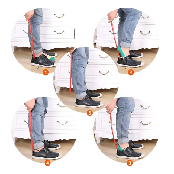 ACDANC Long Handle Hard Plastic Shoe Horn Blue, 18.5" Shoe Horns with Long Handle, Plastic Shoe Horn, Assist Inconvenient Individuals, Shoe Horn Long Handle For Seniors, Durable, Ergonomic Design