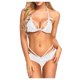 thumbnail image 4 of Gibobby Conjunto de lencería de encaje Lencería Erótica Sexy para Mujer, Mono de Piel Sexy y Casual, Baby Doll Mujer Sexy con Correa de Piel(Blanco, M), 4 of 5