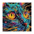 thumbnail image 4 of Acheng Psychedelic Cat Square Fitted Tablecloth 100% Polyester Fiber 36*36, 4 of 8