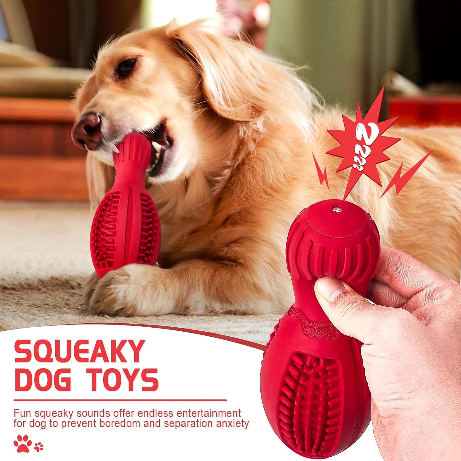 Dog Chew Toys for Aggressive Chewers Treat Dispensing Slow Feeder Indestructible Durable Rubber Teeth Cleaning Tough Dog Puzzle Toys Interactive Squeaky Dog Toy for Medium Large Breeds Walmart