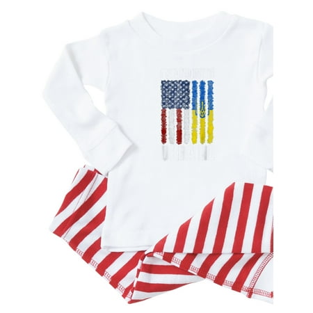 

CafePress - Ukrainian Lover I Stand With Ukraine Pajamas - Toddler Long Sleeve Pajama set