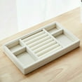 thumbnail image 7 of Walbest Multi-grids Jewelry Display Storage Box, Desktop Finishing Makeup Storage Tray, Dustproof Wooden Easy to Clean Jewelry Storage Box, Size: 8.27" x 4.84", 7 of 7