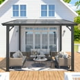 thumbnail image 2 of AECOJOY 8' x 10' Hardtop Gazebo Outdoor Aluminum Pergola ​For Garden, Patio, Backyard-​Gray, 2 of 11