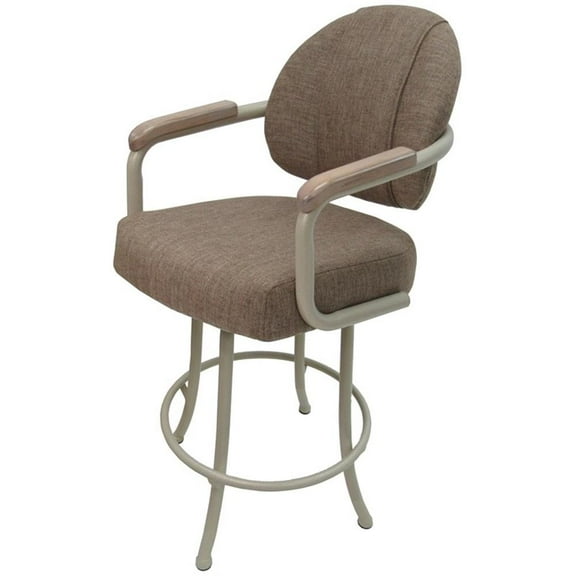 Swivel Counter 26" Bar Stool - M-79 Metal Beige Frame