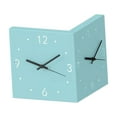 thumbnail image 4 of Reloj de pared de doble cara, reloj de esquina iluminado, barrido silencioso, relojes nórdicos montados en la pared para decoración del hogar, oficina Azul mayimx Reloj de pared de doble cara, 4 of 7