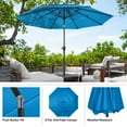 thumbnail image 3 of Pure Garden 10 ft Patio Umbrella - 3-Tier Outdoor Sunshade with Tilt, Blue, 3 of 16