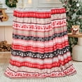 thumbnail image 2 of Hitime Couverture Simple de Noël - Rayures Gris Rouge de Noël, Couverture en Peluche Ultra Douce, Décor Léger et Chaud pour Lit, Canapé, Soirées Cinéma (Simple - 60"x80 Pouces), 2 of 7