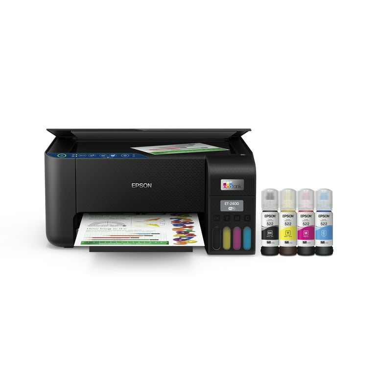 Dolor vestido Arco iris Epson EcoTank ET-2400 Wireless Color All-in-One Cartridge-Free Supertank  Printer with Scan and Copy - Walmart.com