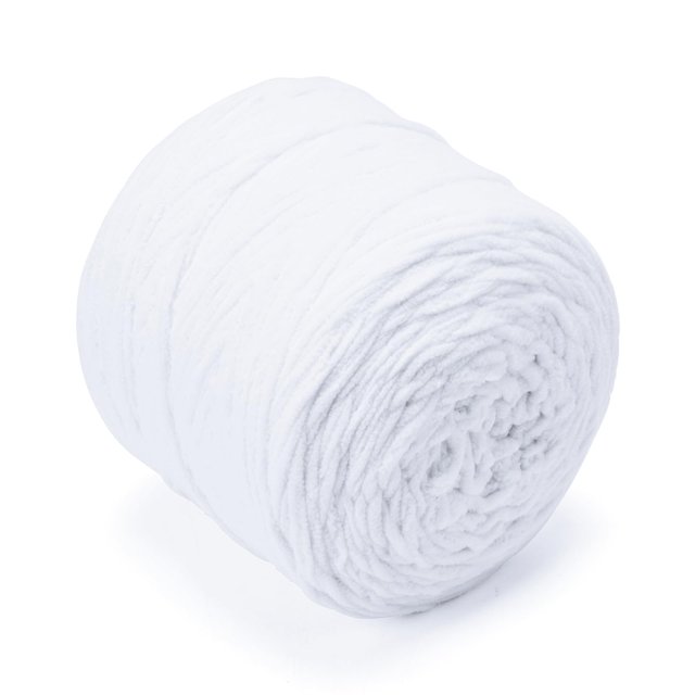Hilo SOVIKER de chenilla gruesa, 800 g, blanco suave #6