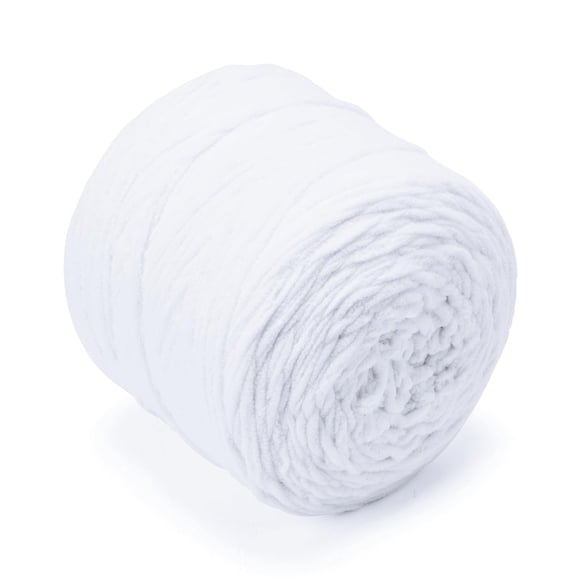 Hilo SOVIKER de chenilla gruesa, 800 g, blanco suave #6