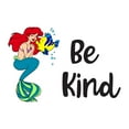 thumbnail image 2 of BE KIND Mermaid Kissing Under Water Sea Creatures Crab Octopus Fish Seahorse Clam Shellfish Kelp Queen Sweet Dreams Bedtime Unicorn Holiday Decorating Wall Decal Sticker - Size: 10 In X 7 In, 2 of 5