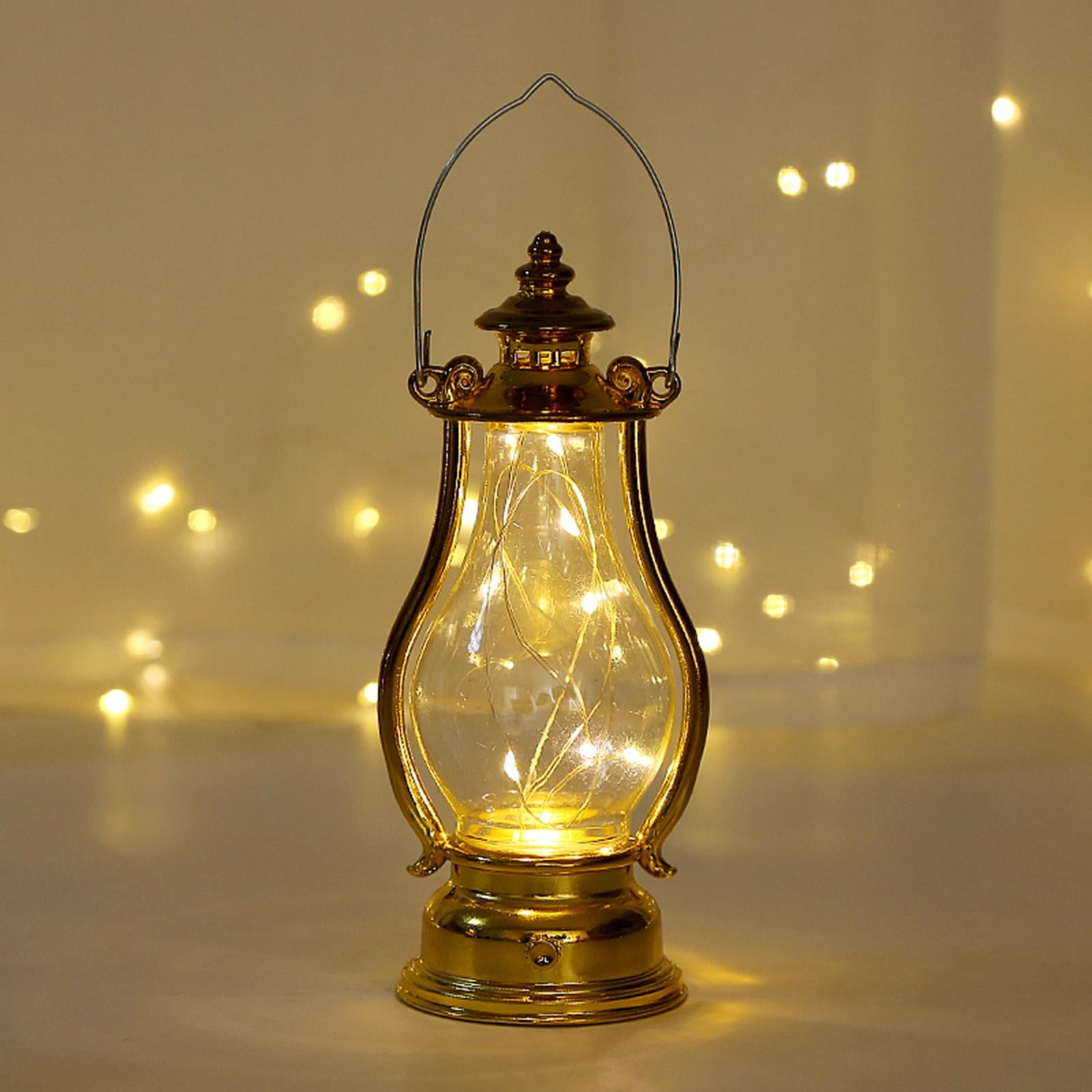 Antique Lantern LED Oil Lamp Battery Operated Fairy Night Light Lantern