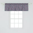 thumbnail image 2 of Ambesonne Abstract Window Valance, Ornamental Wavy Lines, 54" X 18", Fuchsia Slate Blue Cream, 2 of 3