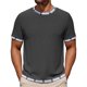 thumbnail image 1 of Camiseta Casual de Manga Corta con Cuello Tripulado 100% Fibra de Poliéster Lavable Camisetas de Trabajo Al Aire Libre de Manga Larga para Hombres, 1 of 7