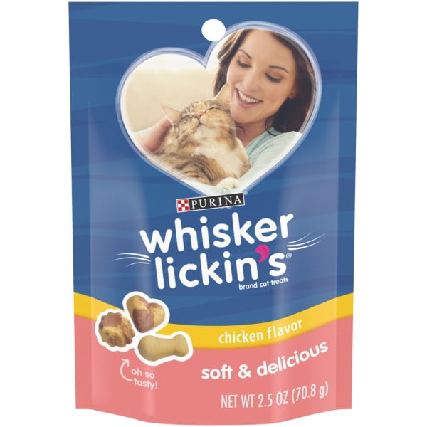 Purina Whisker Lickin's Cat Treats, Soft & Delicious Chicken Flavor, 2.