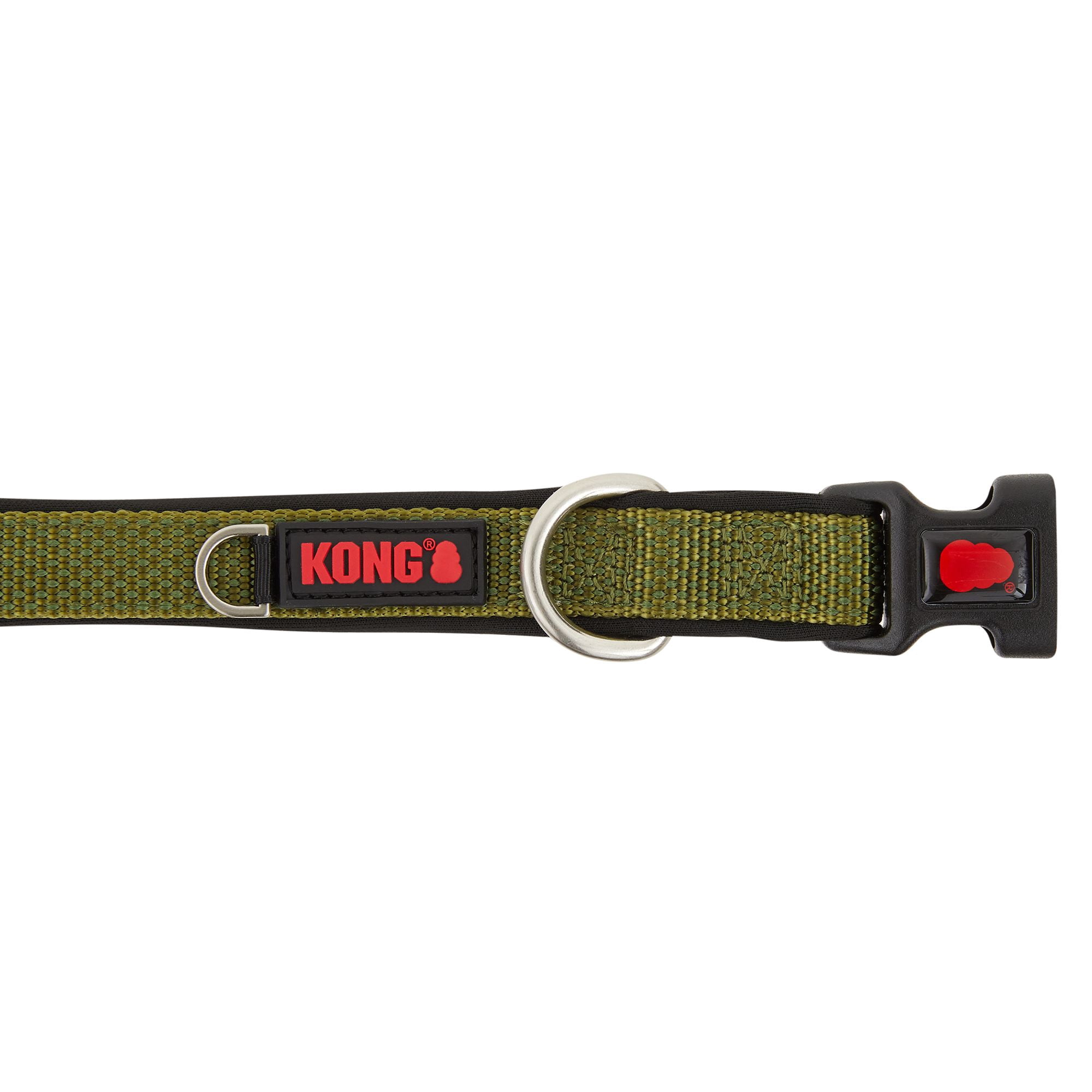 KONG Comfort Neoprene Padded Dog Collar Offered by Barker Brands Inc. (Medium, Green)