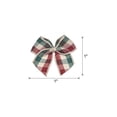 thumbnail image 2 of Uxcell 50Pcs Mini Gingham Ribbon Bow 1" Checkered Fabric Satin Ribbon Bows for Craft DIY Hair Dark Red Green Cream, 2 of 4
