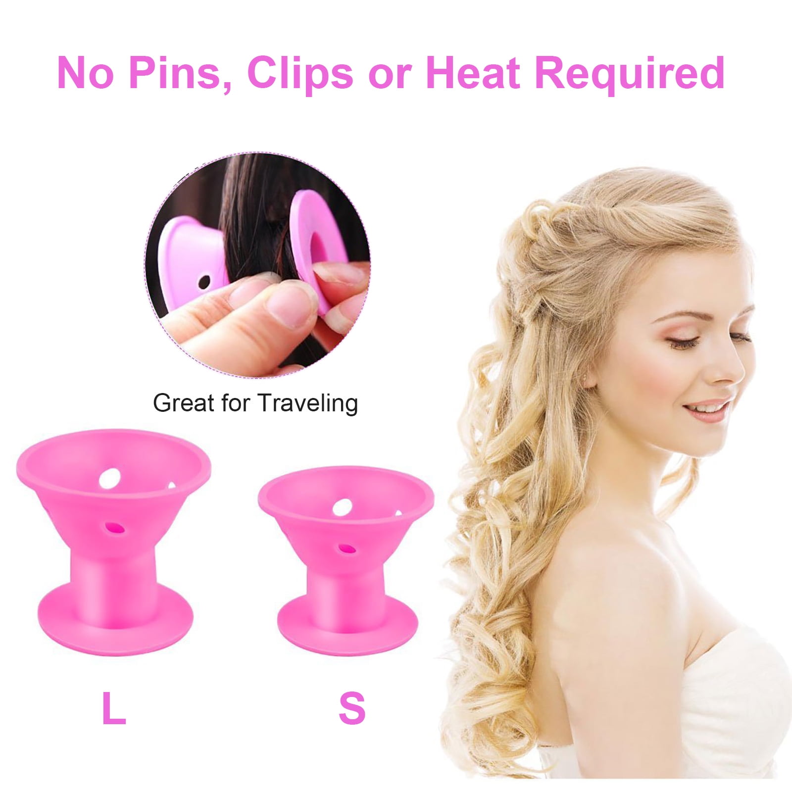 20/40 Pcs Magic Silicone Hair Curlers Rollers No Clip Hair Style Rollers  Soft Magic DIY Curling Hairstyle Tools Hair Accessories 