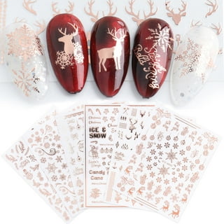 New Year Winter Manicure Snow Nail Sticker Hot Drinks Sweets